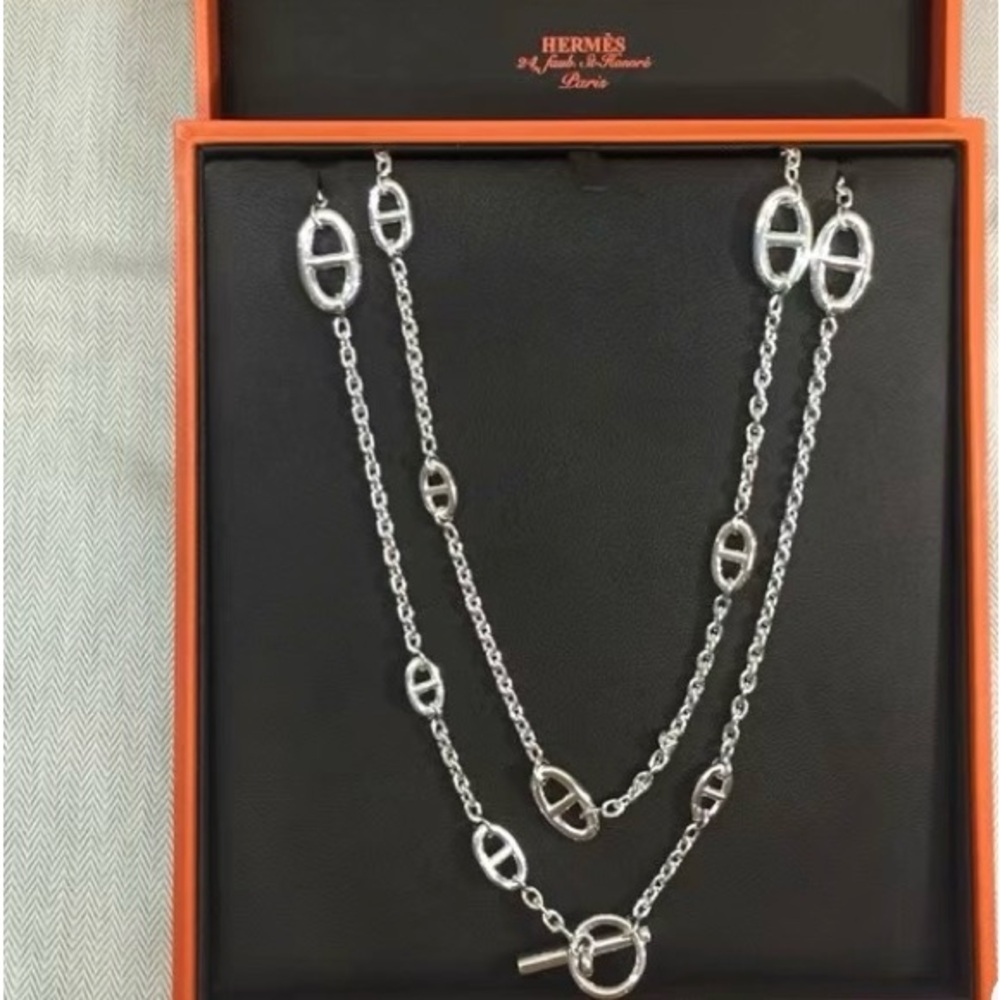Brand new farandole 120 silver hermes necklace.